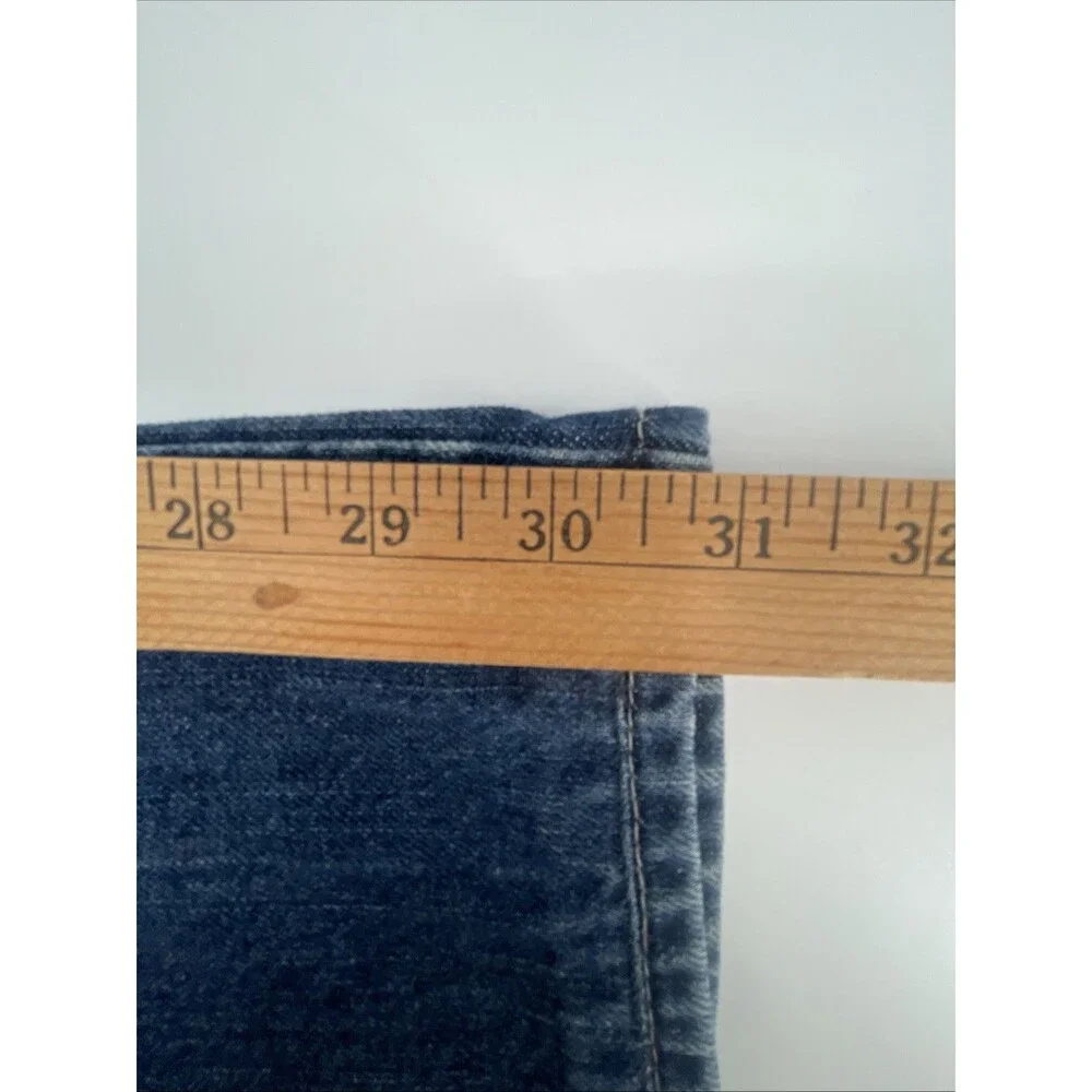 True Religion Denim Straight Jeans Mens 31x31 Blue Medium Wash Flap Pockets Y2K